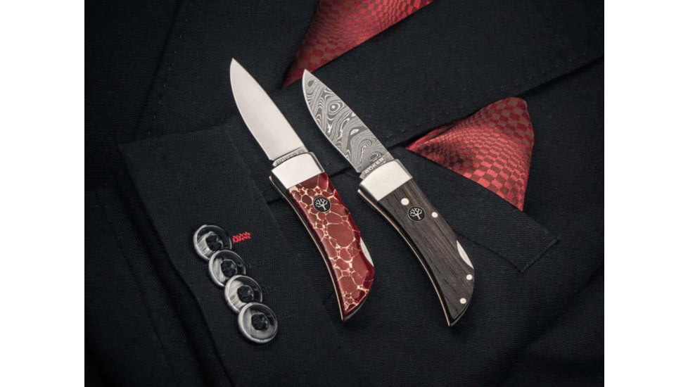 Boker USA Boker Pocket Bog Oak Damascus - 111108DAM