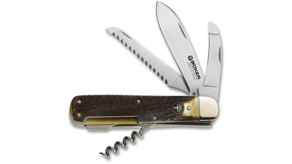 Boker USA Hunting Quadro CPM Knife, Brown, Small, 110649