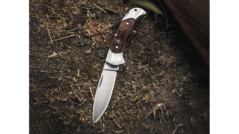 Boker USA Scout Spearpoint Des Ironwood Knife, Brown, Small, 112036