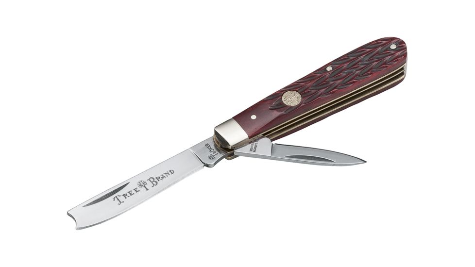 Boker USA Traditional Series Razor Jack Jigged Bone Knife, Red, Small, 110744