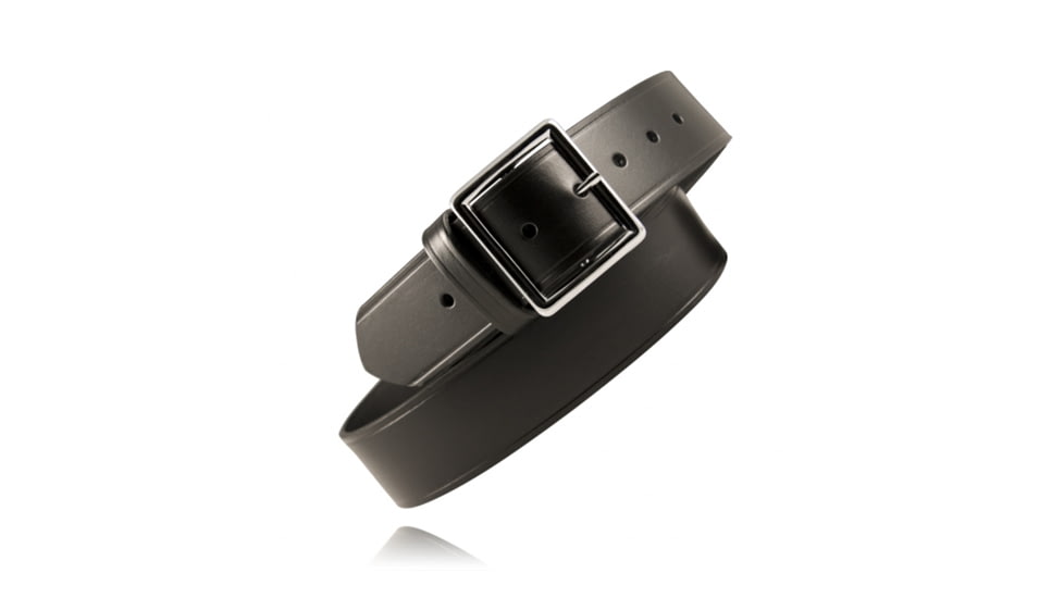 Boston Leather 1 3/4 Garrison Belt - Mens, Nickel Buckle, Plain, 44 in, Black, 6505-1-44