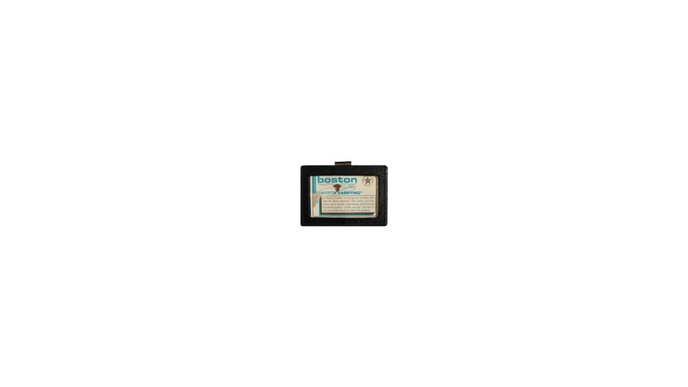 Boston Leather Clip-on Horizontal Id Holder - 5983-1