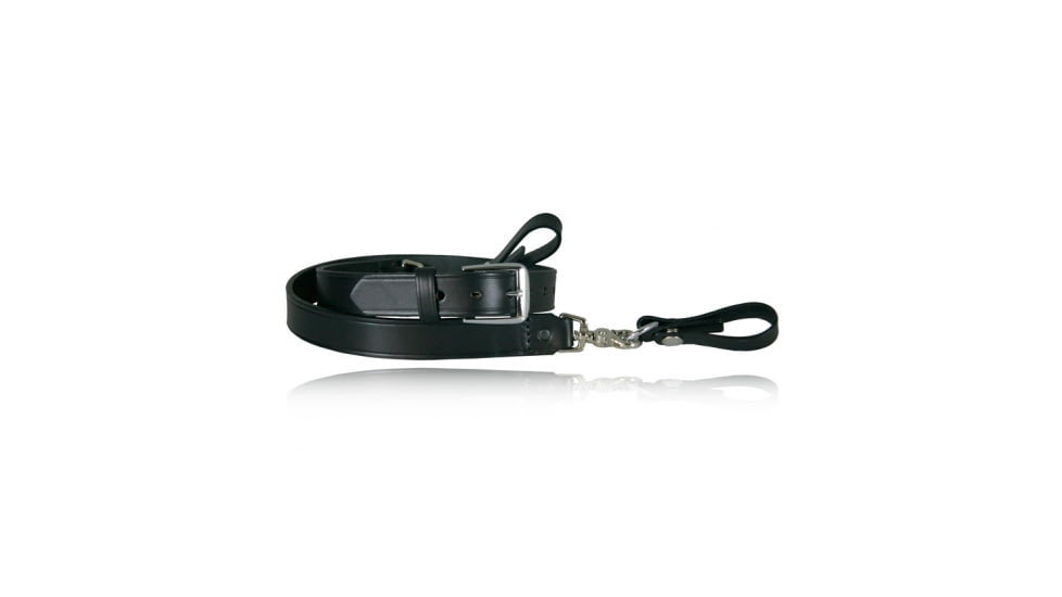 Boston Leather Sam Browne Shoulder Strap, Black, 6511-BRN-3-GLD
