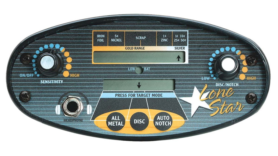 Bounty Hunter Lone Star Digital Metal Detector w/LCD Target and Mode Display - LONE