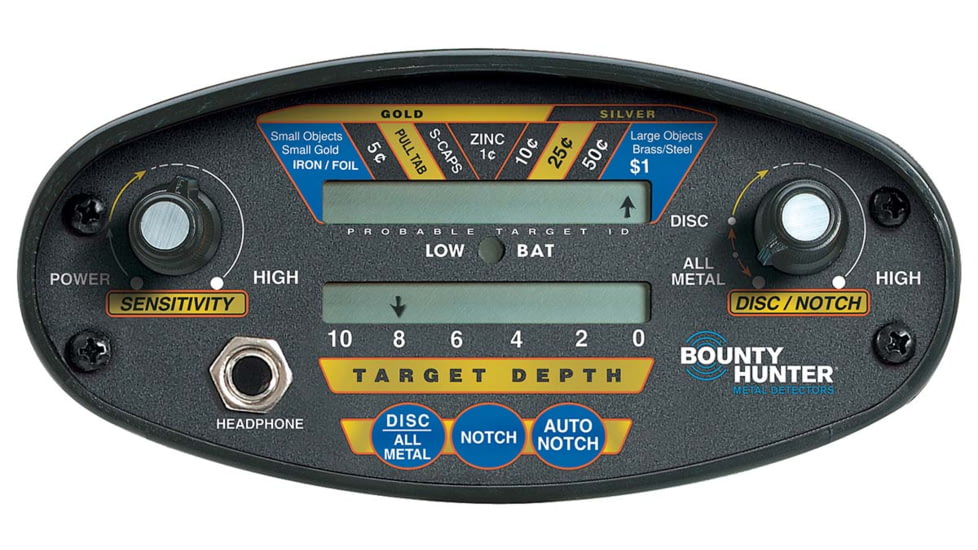 Bounty Hunter Pioneer 202 Metal Detector w/ 3-Tone Target Identification P202