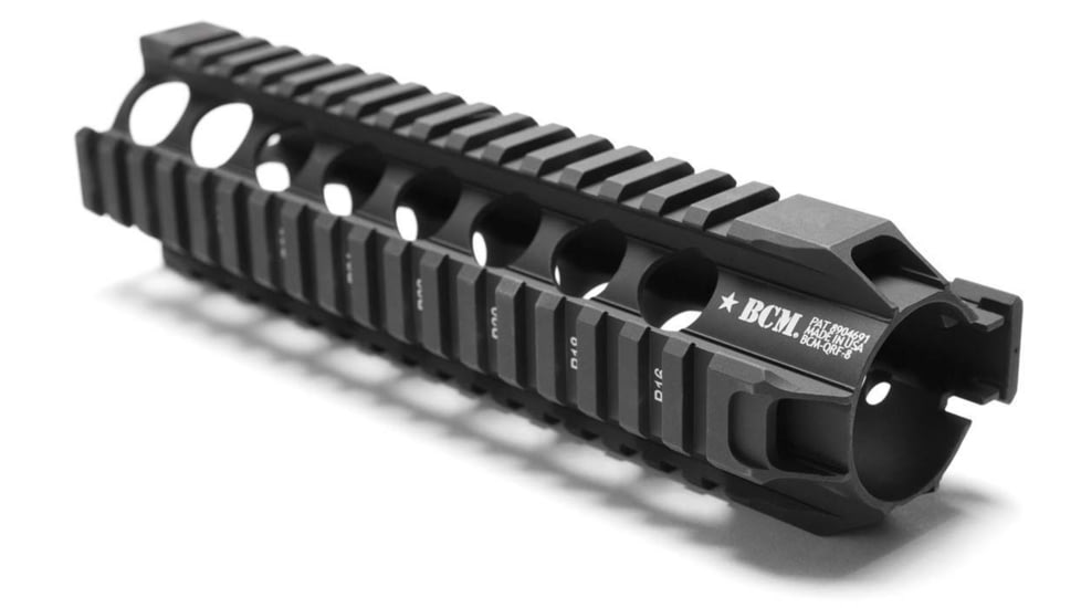 Bravo Company Mfg AR Rifles 8 Inch Picatinny Quad Rail, Black, 8 Inch, BCM-QRF-8-556-BLK