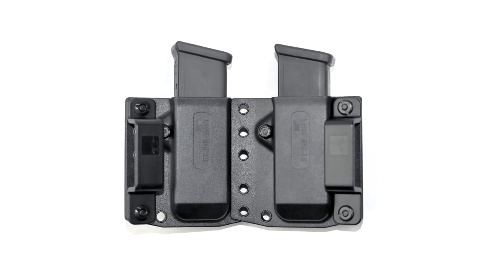 Bravo Concealment Magazine Pouch, Double, 1.5" Belt Loops, Size Large, Fits Glock 19/17, Sig P320, HK VP9, CZP10 Magazines, Ambidextrous, Polymer, Black BC60-2003L