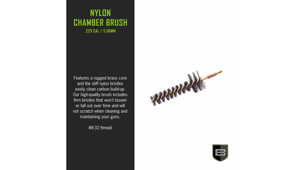 Breakthrough Clean Technologies AR15/M16/M4 - .223 Cal/5.56mm Nylon Chamber Brush, #8-32, BT-223NCB-AR