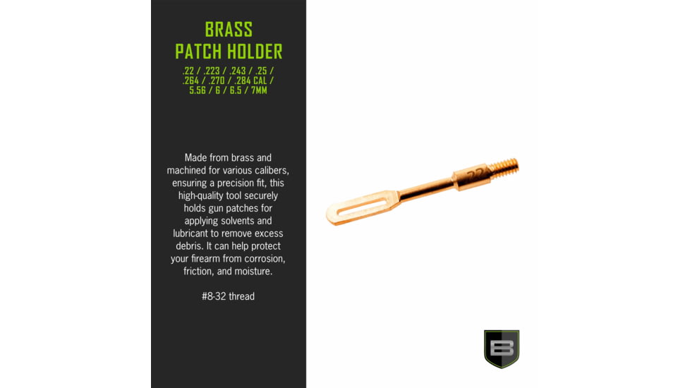 Breakthrough Clean Technologies Brass Patch Holder, .22 Cal, BT-22BPH