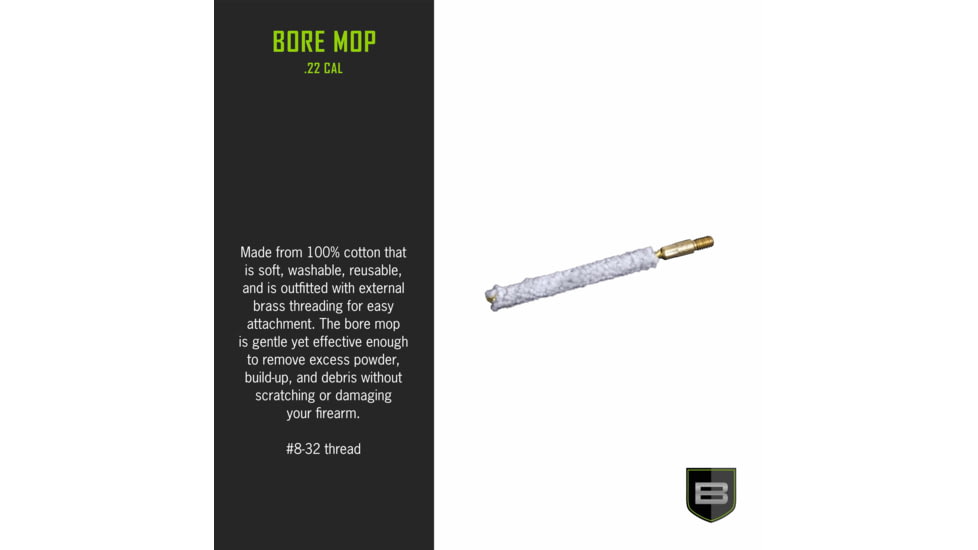 Breakthrough Clean Technologies Cotton Mop 22 Cal/223Cal/5.56mm, BT-22BM