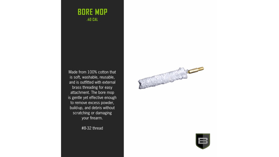 Breakthrough Clean Technologies Cotton Mop .40 Cal/10mm, BT-40BM