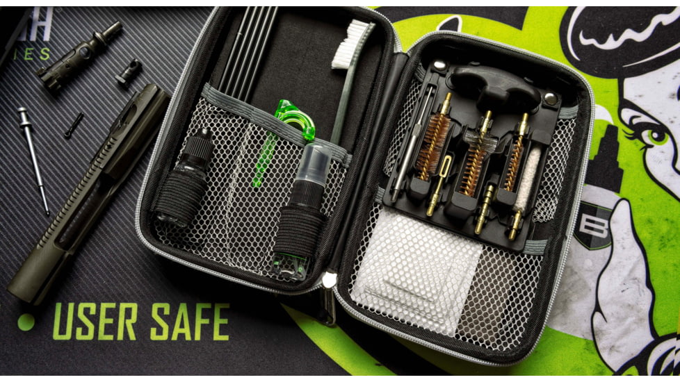 Breakthrough Clean Technologies Shield Series Stainless Steel Rod Cleaning Kit, .30 Caliber &amp; 7.62mm, Black/Gray, BT-LEVA-AR10