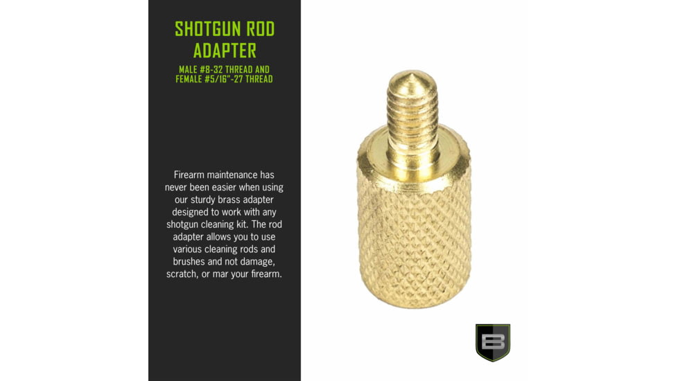 Breakthrough Clean Technologies Shotgun Rod Adapter - Male 8-32 Thread/Female 5/16in-27, BT-SRA-5/16-27