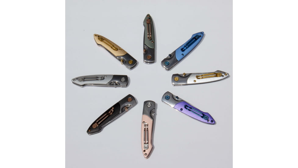 Brighten Blades Rain Not So Heavy Metal Knife w/Case, 2.5in, 8Cr13MoV Stainless Steel, Drop Point, Gray, BB-137