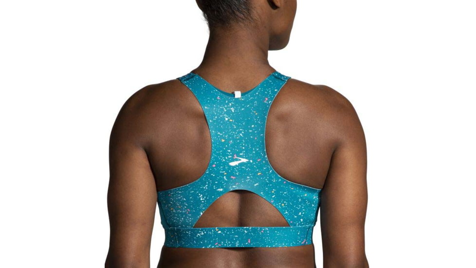 Brooks Drive 3 Pocket Run Bra - Womens, Lagoon Speckle Print, 38AB, 350080464.038AB
