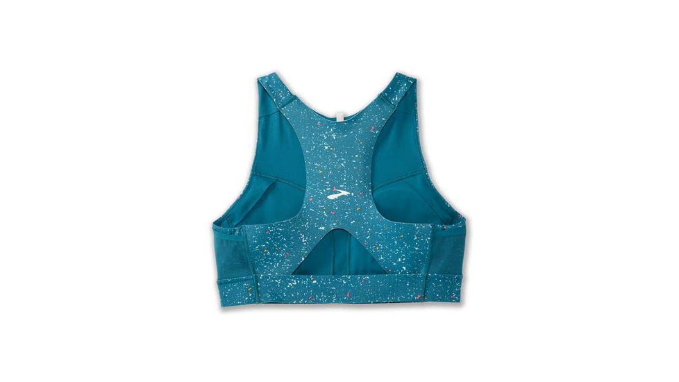 Brooks Drive 3 Pocket Run Bra - Womens, Lagoon Speckle Print, 38AB, 350080464.038AB