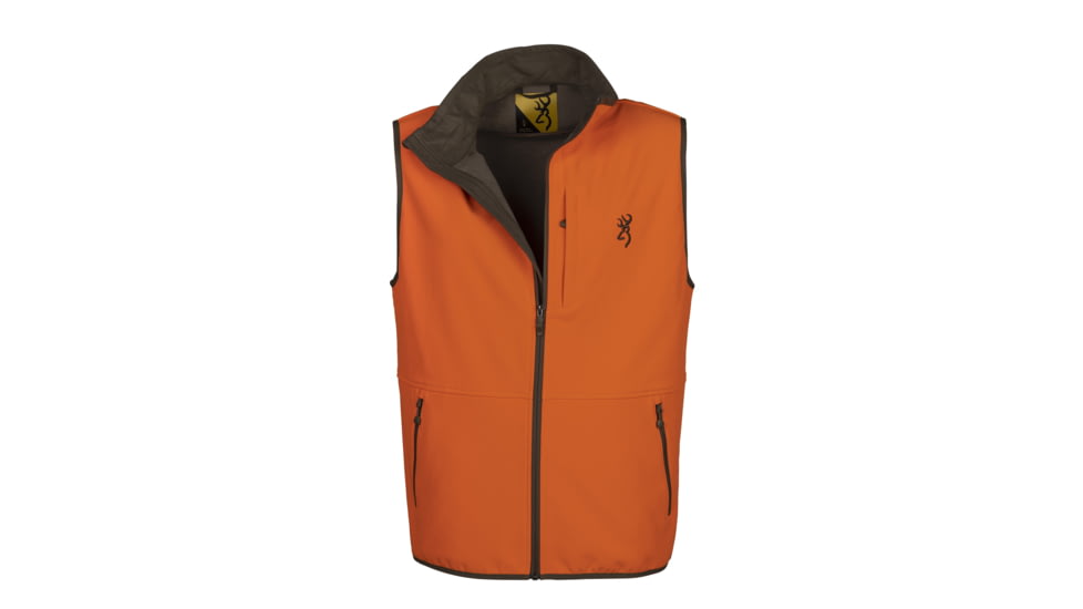 Browning Big Game Opening Day Soft Shell Vest - Mens, Large, Blaze, 3050370103