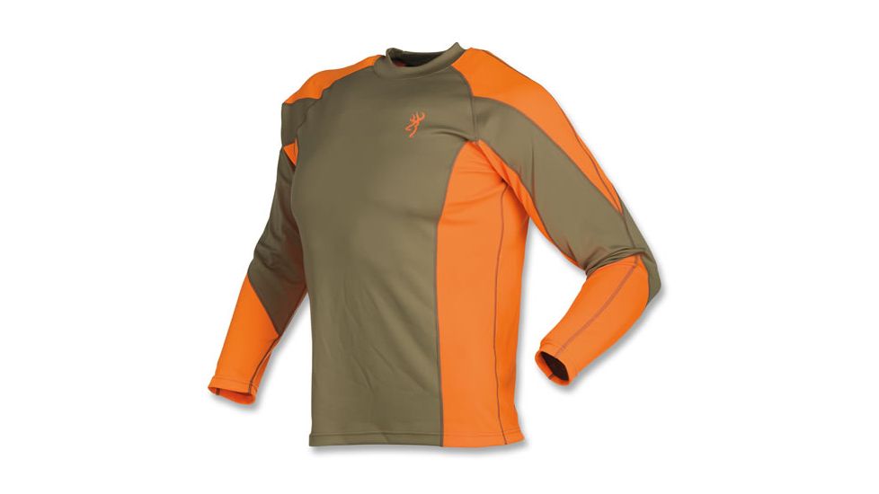 Browning NTS Upland Shirt, Khaki/Blaze, 2XL 3011820105