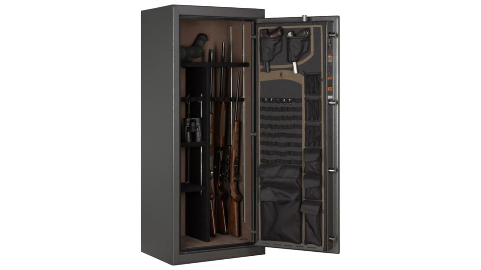 Browning Safes Sporter SP20 Gun Safe, Electronical Lock, Hammer Gloss Gray, 20, SP20-HMRGLSGRY-MB-E