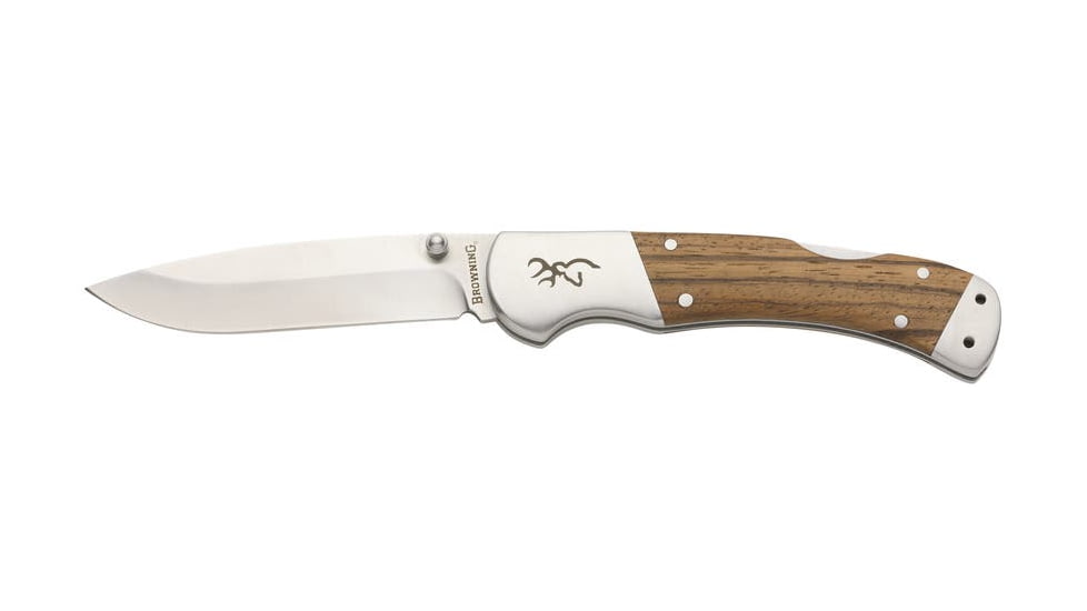 Browning Sage Creek Large Folder Folding Knives, 3.5in, 9Cr14MoV Stainless Steel, Wood, 3220533