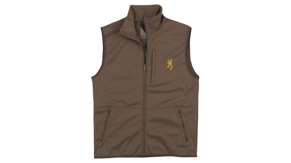 Browning Soft Shell Vest - Mens, Major Brown, Small, 3053109801