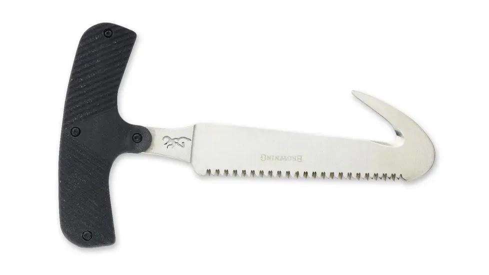 Browning T-Handle Game Reaper Saw, 3.75in, 5Cr15MoV, Saw, Contour-Molded Composite Handle, Black, 322926