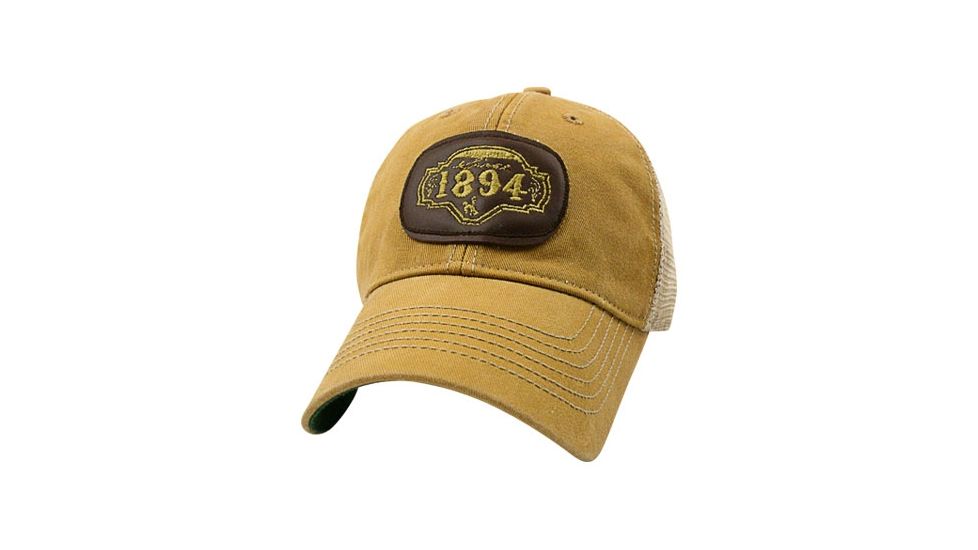 Brunton Yellow Trucker Hat With 1894 Leather Patch Hat1894