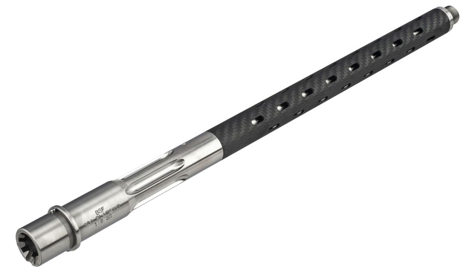 BSF Barrels 16.5 inch AR-15 300 Blackout Pistol Gas Barrel w/1-8 Twist Rate, Fluted, Gray/Black, FP1516B002