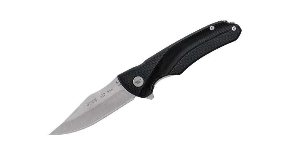 Buck Knives 840 Sprint Select Folding Knife, 3.125in, 420HC steel, Black Glass Filled Nylon Handle 0840BKS1