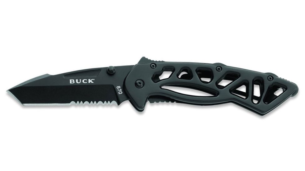 Buck Knives Bones Large Folding Knife, Black, 0870BKX