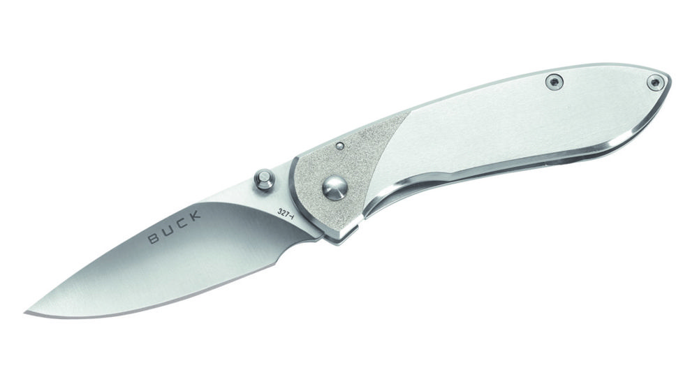 Buck Knives Nobleman Folding Knife, 2.63 in, Steel, Drop Point, Stainless Steel, Steel Handle, 0327SSSB/5834