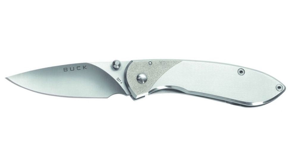 Buck Knives Nobleman Folding Knife, 2.63 in, Steel, Drop Point, Stainless Steel, Steel Handle, 0327SSSB/5834