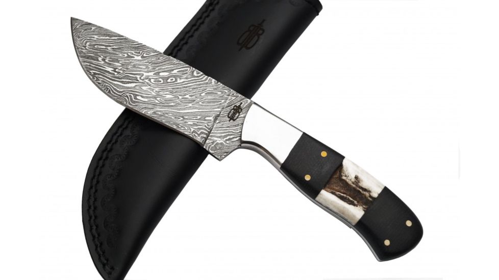 BucknBear Cowboy Hunter Fixed Knife, Silver Blade, NSN N BNB15246