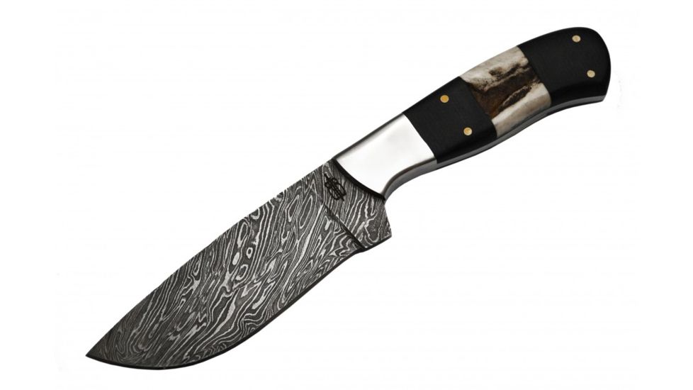 BucknBear Cowboy Hunter Fixed Knife, Silver Blade, NSN N BNB15246
