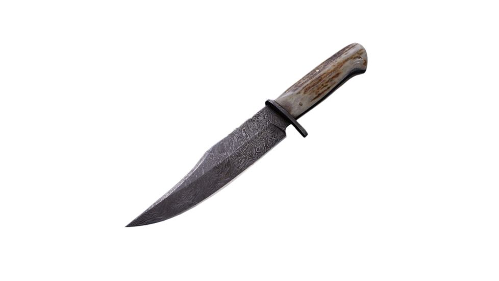 BucknBear Kings Stag Bowie Fixed Knife, Silver Blade, NSN N BNB123213