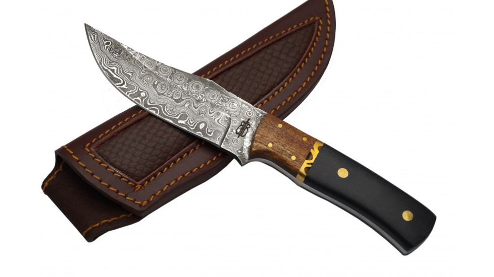 BucknBear Rain Forest Hunter Fixed Knife, Silver Blade, NSN N BNB134656