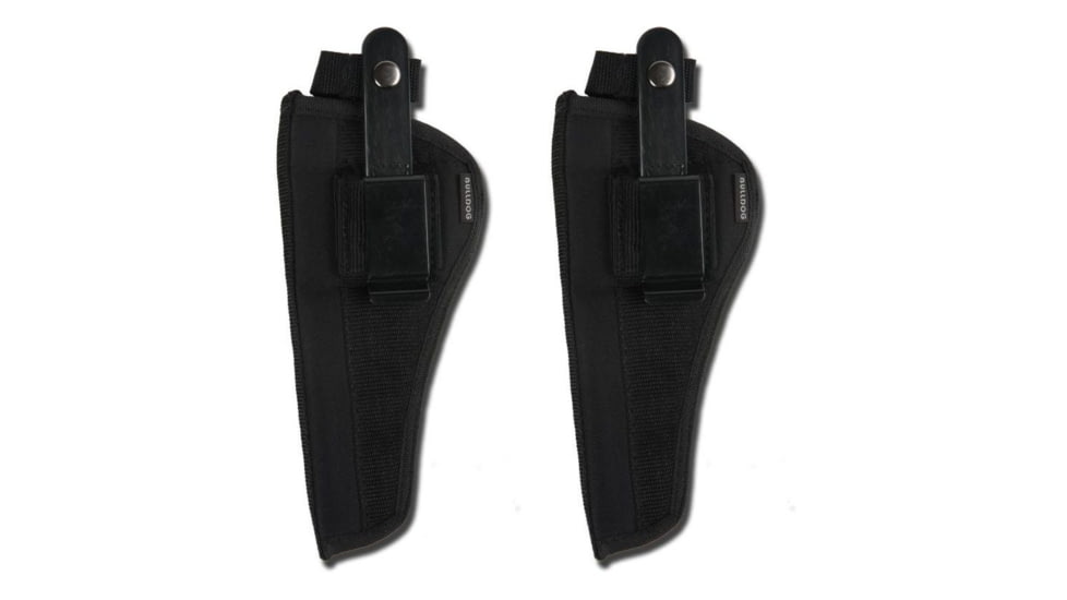 Bulldog Cases Belt And Clip Ambi Holster - Revolvers w/ 5 - 6 1/2&quot; Barrels (S &amp; W K, L, N Frame) FSN-14, Black, Pink