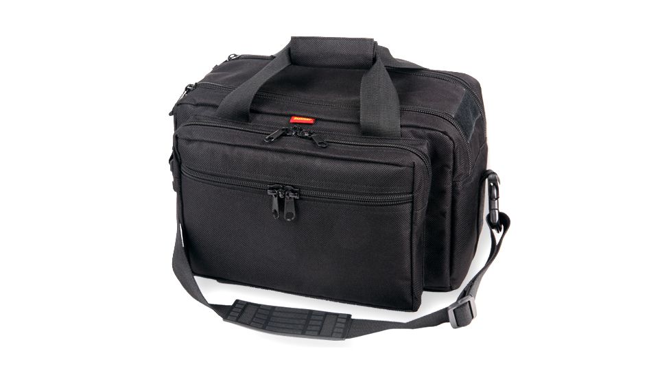 Bulldog Cases &amp; Vaults X-Large Deluxe Range Bag, Black w/ Pistol Rug BD905