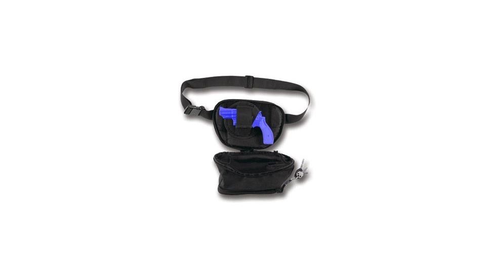 Bulldog Cases &amp; Vaults Fanny Pack Holster - Black with Black Trim, Medium BD860