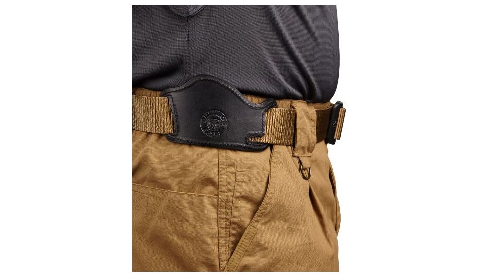 Bulldog Cases &amp; Vaults Lay Flat Leather Belt Slide Holster,Large Frame Autos, Black, Right Hand LF-L
