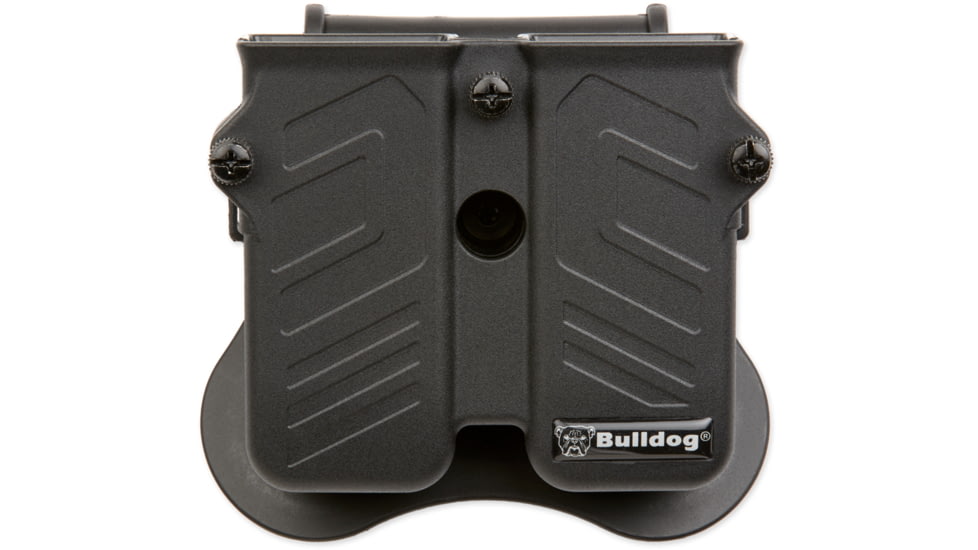 Bulldog Cases &amp; Vaults Max Multi-Fit Polymer Double Magazine Holder, Fits most semi-automatic single and double stack magazines, Black, MX-M