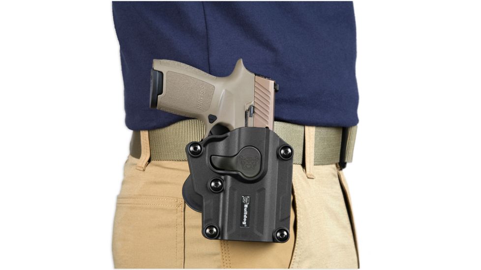 Bulldog Cases &amp; Vaults Max Multi-Fit Polymer Holster w/Paddle, Black, MX-001