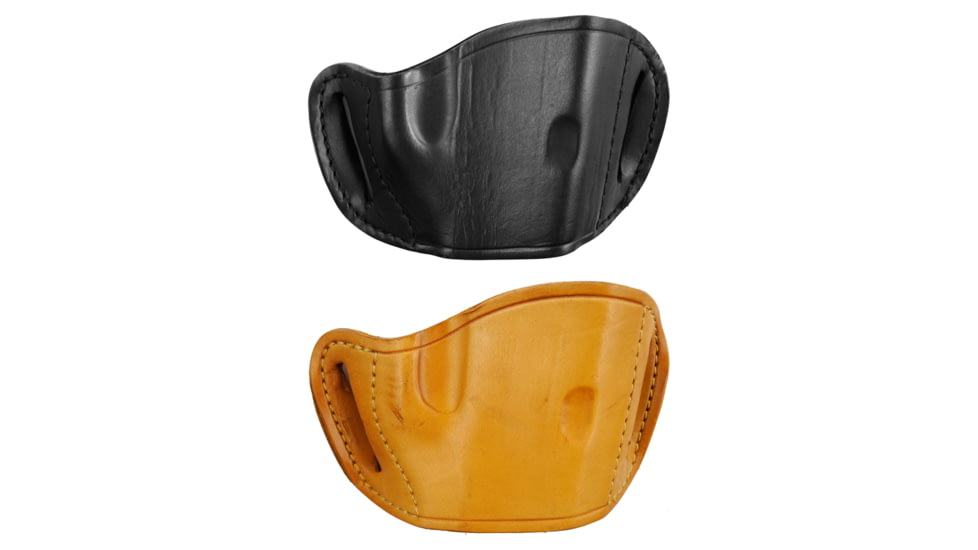 Bulldog Cases Molded Leather Belt Slide Holster - Large Frame Autos, Black, Tan