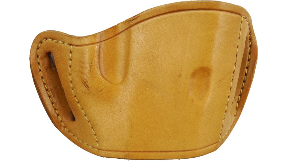 Bulldog Cases &amp; Vaults Molded Leather Belt Slide Holster - Large, Tan MLT-L