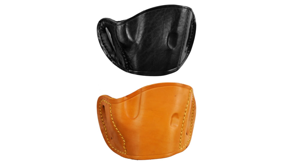 Bulldog Cases Molded Leather Belt Slide Holster - Medium Frame Autos, Black, Tan