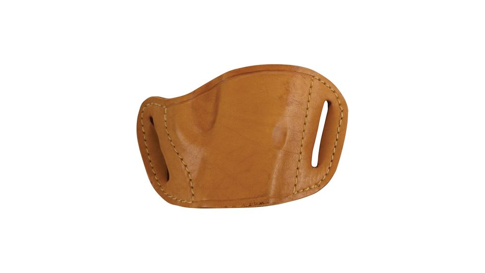 Bulldog Cases &amp; Vaults Molded Leather Belt Slide Holster - Small, Tan MLT-S