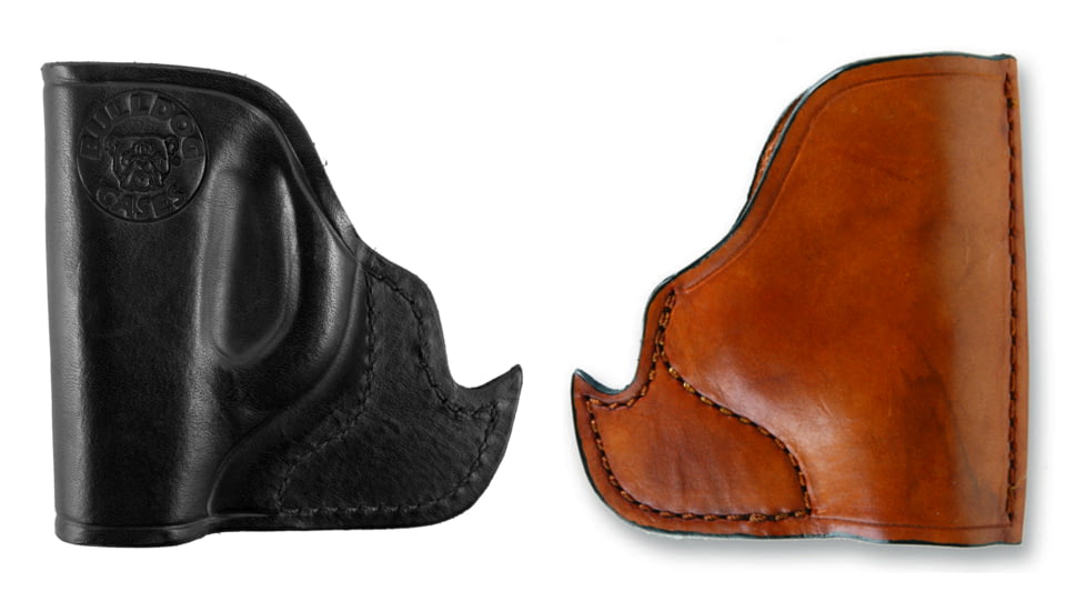 Bulldog Cases Molded Leather Inside-the-Pocket Holster - Small and Mini Autos, Black, Tan