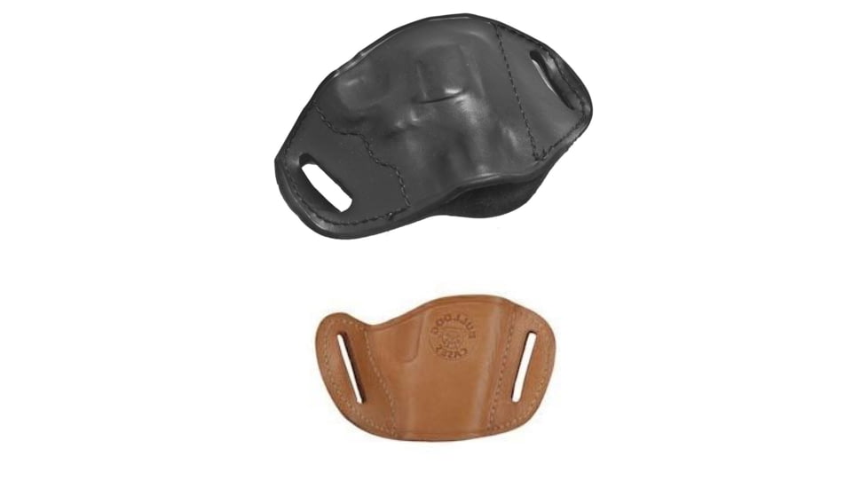 Bulldog Cases Molded Left Hand Black Belt Slide Holster - Small, Black, Tan