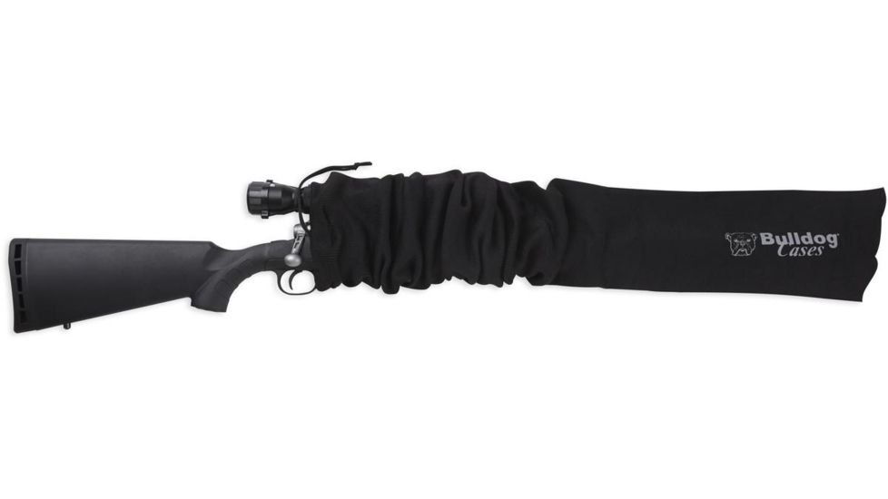Bulldog Cases &amp; Vaults Oversized Scoped Rifle Sock 52in x 6in, Black, BD152
