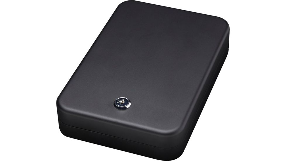 Bulldog Cases &amp; Vaults Personal safe w/ key lock &amp; security cable - Blk, Exterior size 9.5in. x 6.5in. x 2in. BD1121